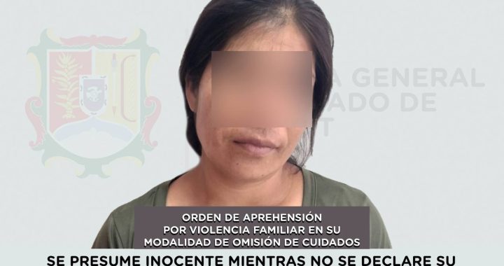 APREHENDIDA POR VIOLENCIA FAMILIAR EN SU MODALIDAD DE OMISIÓN DE CUIDADOS.