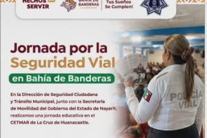 Impulsan cultura de prevención con Jornada de Seguridad Vial en Bahía de Banderas.