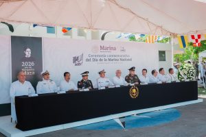 Miguel Ángel Navarro reconoce la labor de las y los marinos en el Día de la Marina Nacional.