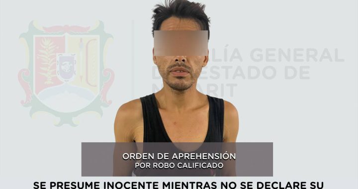 CAPTURADO EN TEPIC POR EL DELITO DE ROBO CALIFICADO.