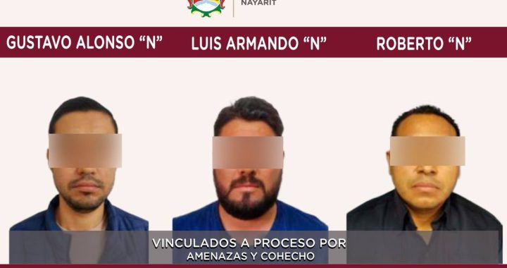 Vinculados a proceso tres exagentes de la AIC de Nayarit ; Por los delitos de amenazas y cohecho.