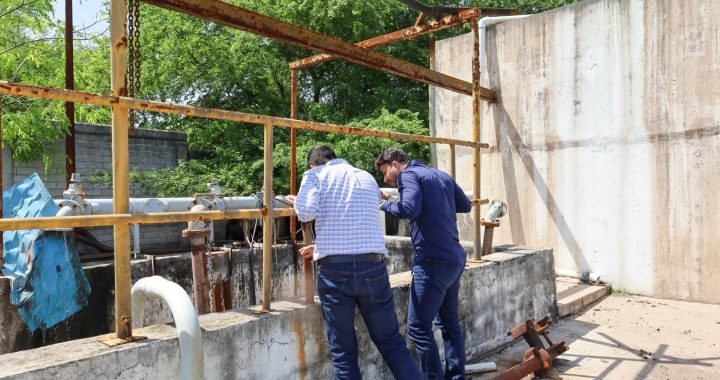 Supervisa Israel Santillán avances de la ampliación de la planta de tratamiento de Úrsulo Galván.