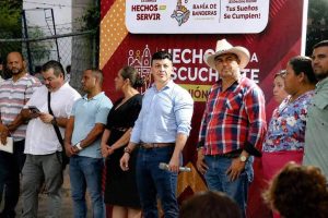 Israel Santillán fortalece el diálogo ciudadano con la jornada “Hechos para Escucharte” en Bucerías.