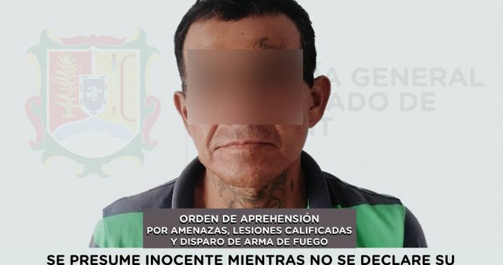 DETENIDO POR AMENAZAS, LESIONES CALIFICADAS Y DISPARO DE ARMA DE FUEGO.