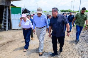 Miguel Ángel Navarro y Beatriz Estrada supervisan avances del Instituto Estatal de Estudios Superiores en Seguridad.