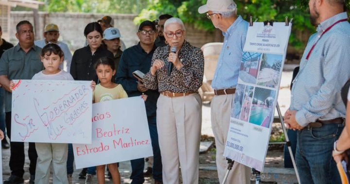 Miguel Ángel Navarro y Beatriz Estrada supervisan obras y amplían apoyos en primaria de Santiago Ixcuintla.