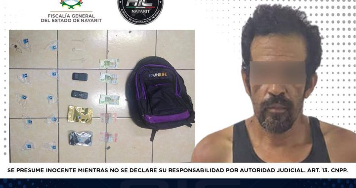 DETENIDO EN FLAGRANCIA POR SU PROBABLE RESPONSABILIDAD EN DELITOS CONTRA LA SALUD.
