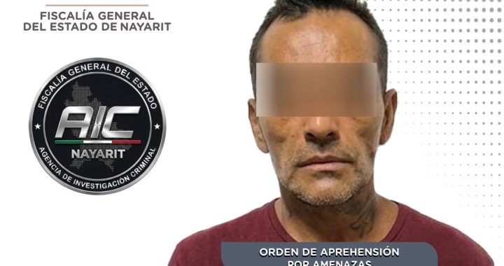 SE LE EJECUTA ORDEN DE APREHENSIÓN POR EL DELITO DE AMENAZAS.