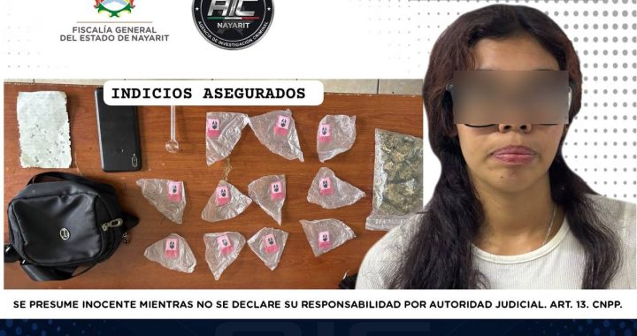 DETENIDA PRESUNTA RESPONSABLE DE POSESIÓN DE ESTUPEFACIENTES.